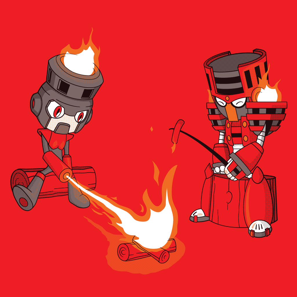 Torch and Fire Man shirt design